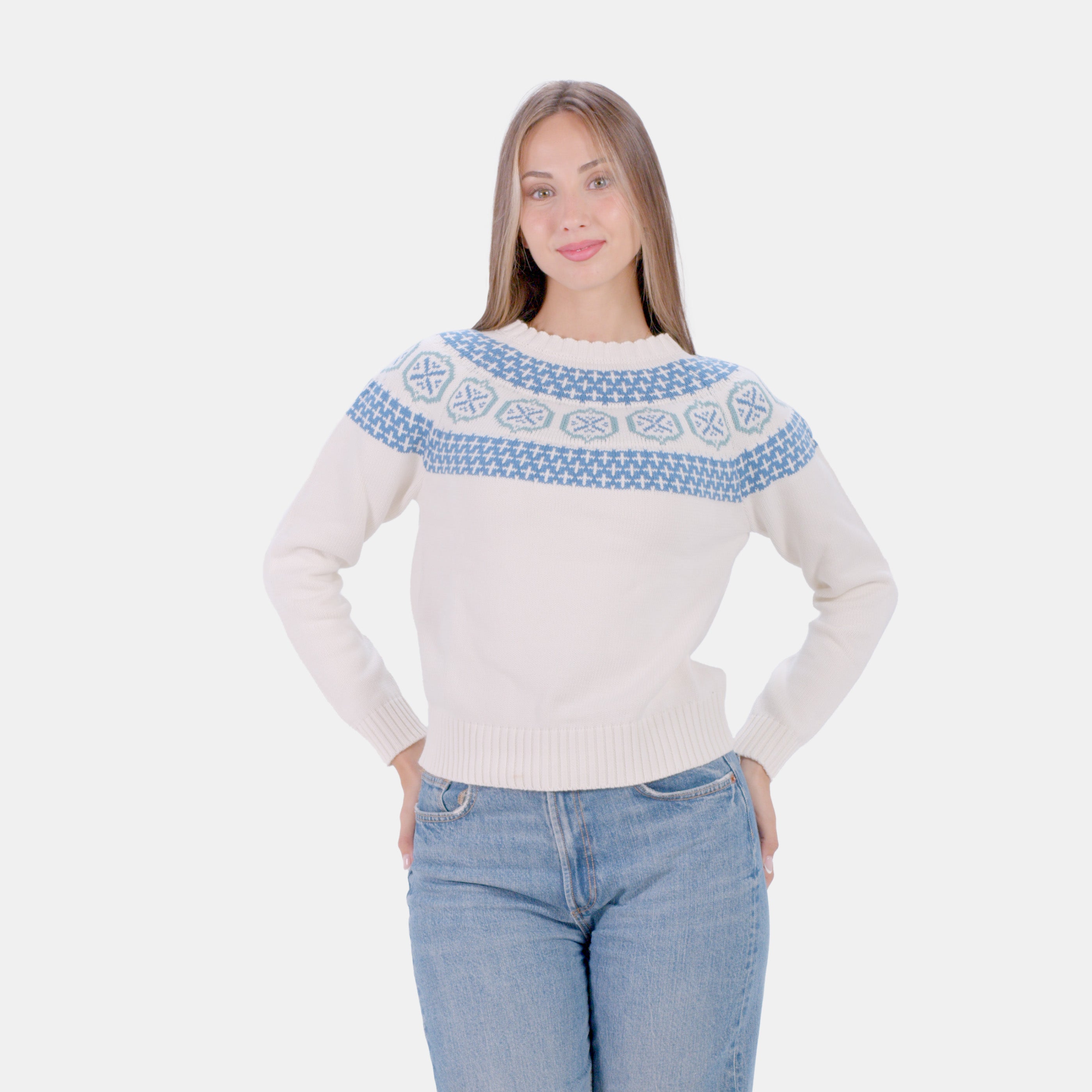 Organic Cotton Womens Jumper Glacier
