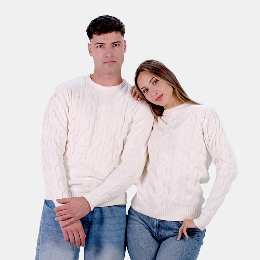 Organic Cotton Womens Jumper Snowfall Couple
