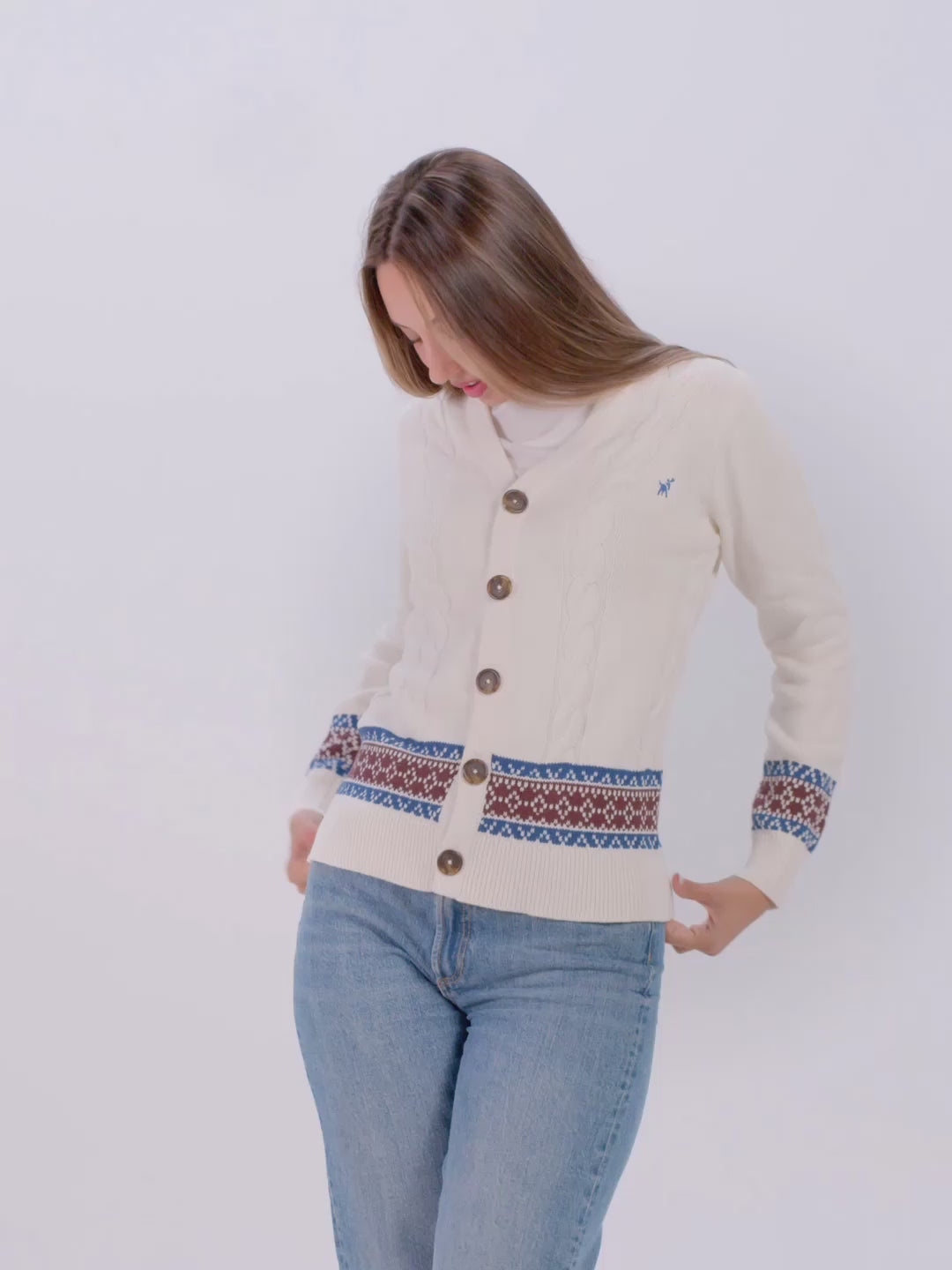 Organic Cotton Cardigan Womens  and Mens Jumper Renne