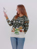 Womens Mens LED light-up Christmas Jumper "Santa is Coming to Town"