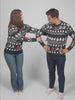 Womens and Mens Christmas Jumper with Trees, Snowmen and Santa