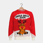 Red 3D Men's Jingle Bells Suck Christmas Jumper