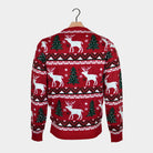 Reindeers and Christmas Trees Red Men's Christmas Jumper