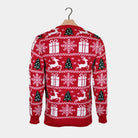 Reindeers, Trees and Gifts Red Men's Christmas Jumper