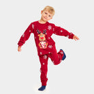 Red Christmas Pyjama for Children with Rudolph the Reindeer