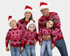 Classic Red Family Christmas Jumper with Polar Stars