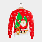 Red Couple's Christmas Jumper Santa Reindeer Greeting