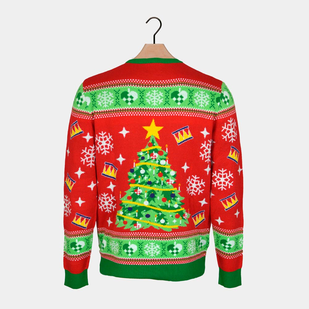 Christmas Tree Red LED light-up Couple's Christmas Jumper