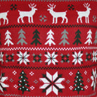 Red Men's Christmas Jumper with Reindeers, Trees and Polar Star detail