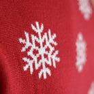 Red Men's Christmas Jumper with Rudolph the Reindeer detail