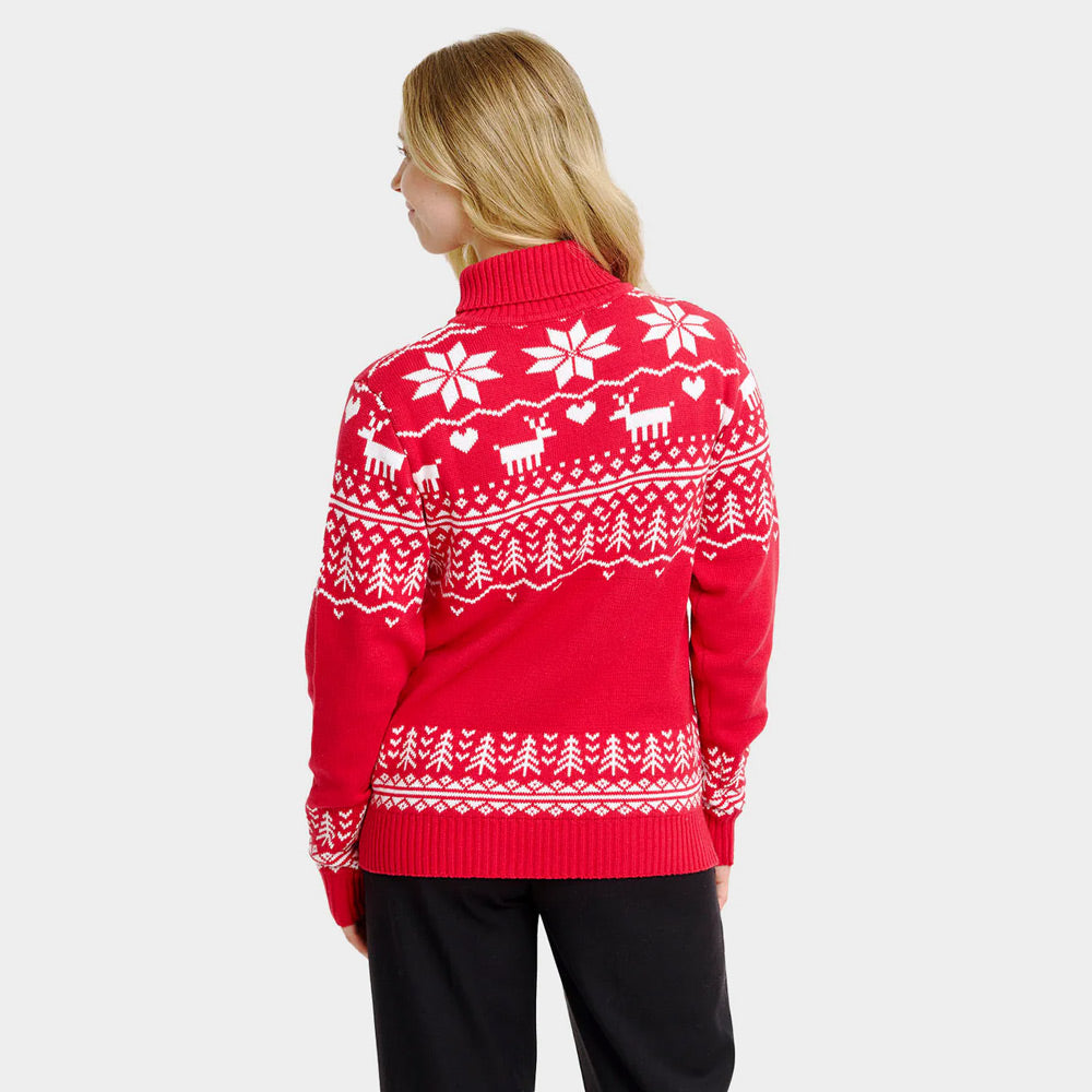 Turtleneck Organic Cotton Womens Christmas Jumper Classy Greenlandish
