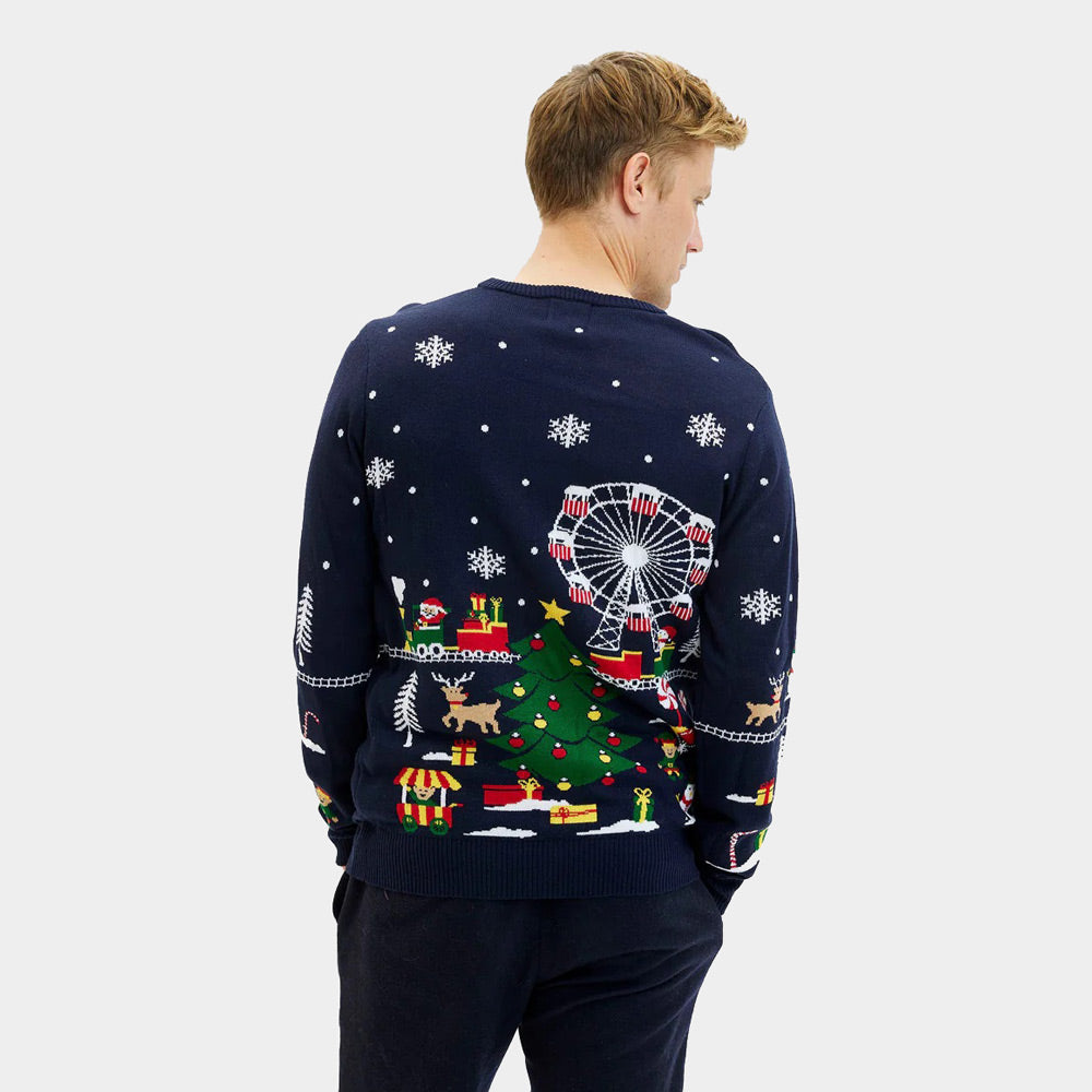 Winter Wonderland LED light-up Mens Christmas Jumper