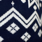 Womens Christmas Jumper Blue Reindeers and Nordic Stars
