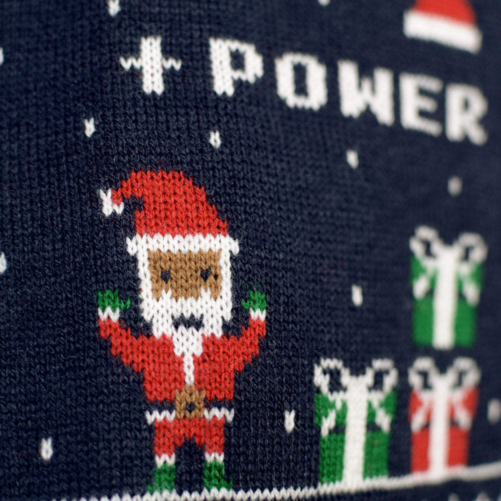 Womens Christmas Jumper Vintage Gaming Santa
