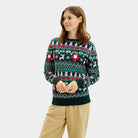 Womens Jolly Green Organic Cotton Christmas Jumper
