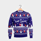 Blue Let it Snow Christmas Jumper