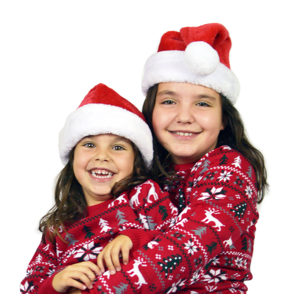 Kids Christmas Deluxe Santa Hat Girls
