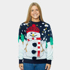 Christmas Jumper with 3D Snowman Womens