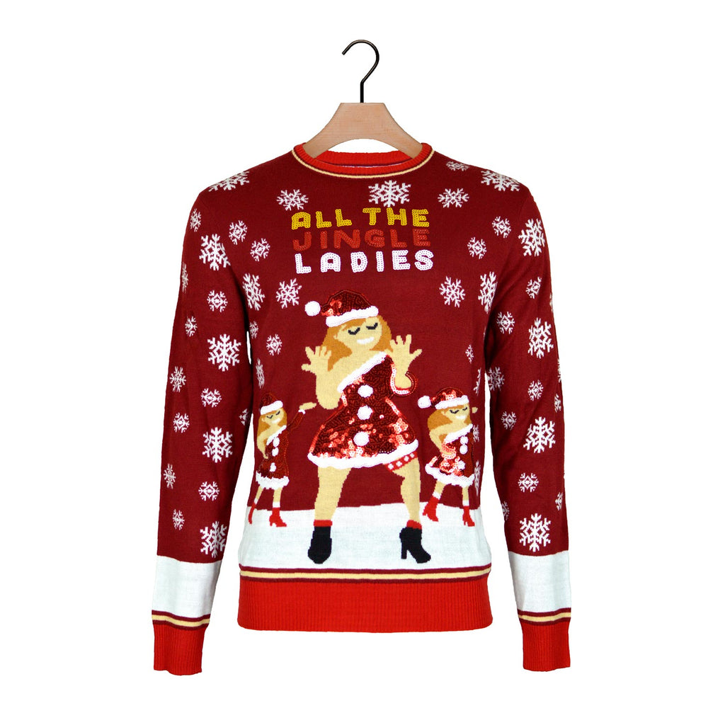 Christmas Jumper Jingle Ladies with Sequins