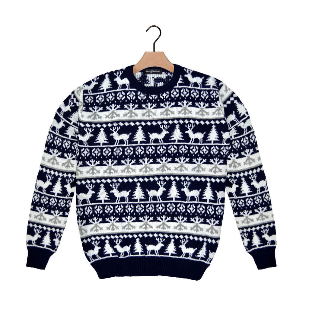 Christmas Jumper with Reindeers and Trees Strips 2021