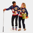 Christmas Jumper Santa with a Walker on the way to Retirement Couples