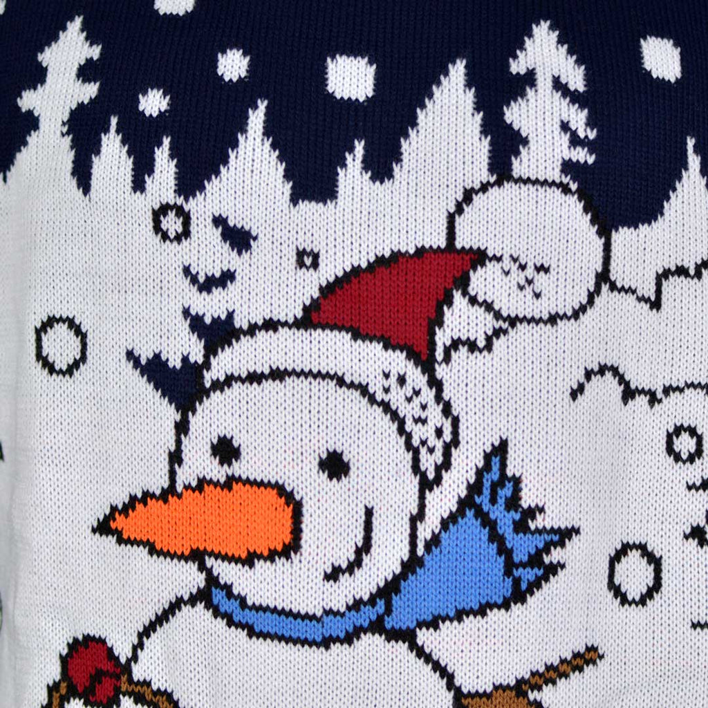 Christmas Jumper with Snowman on Sledge Detail