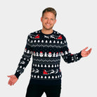 Christmas Jumper with Trees, Snowmens and Santa Mens