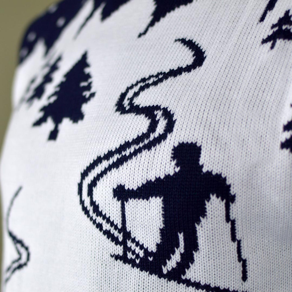 Christmas Jumper with Skiers Detail