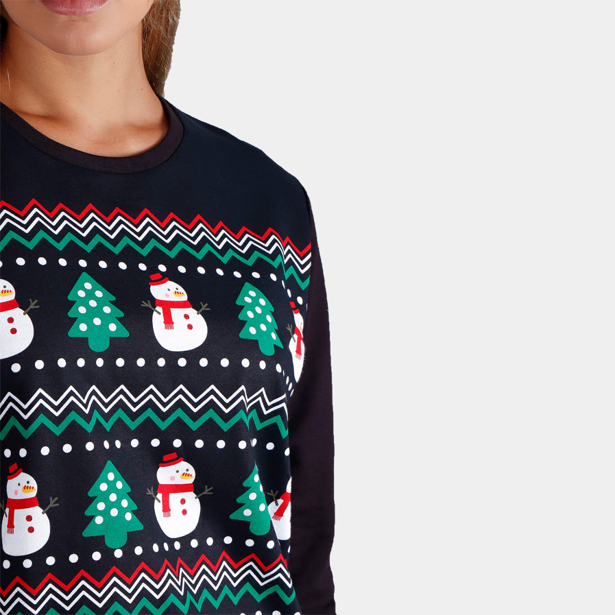 Christmas Sweatshirt Snow Tree