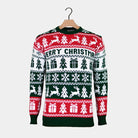 Green, Red and White Strips Christmas Jumper