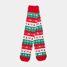 Green, Red and White Unisex Christmas Socks