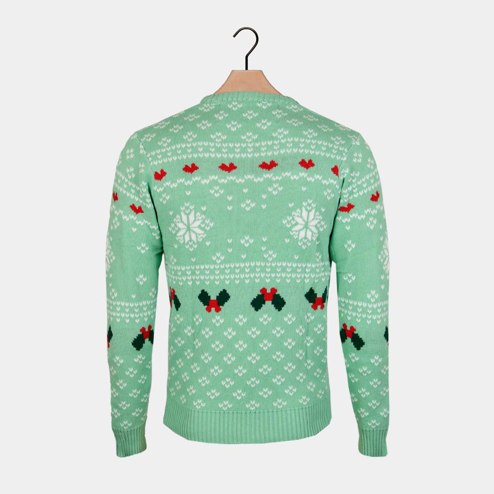 Green Sweet Boys and Girls Christmas Jumper Back