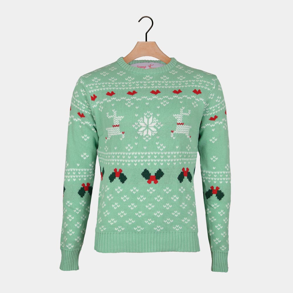 Green Sweet Boys and Girls Christmas Jumper