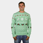 Green Sweet Family Christmas Jumper Mens