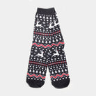 Grey Unisex Christmas Socks with Reindeers and Trees