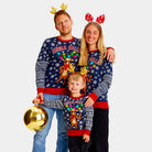 LED light-up Boys and Girls Christmas Jumper Jingle Bells Family