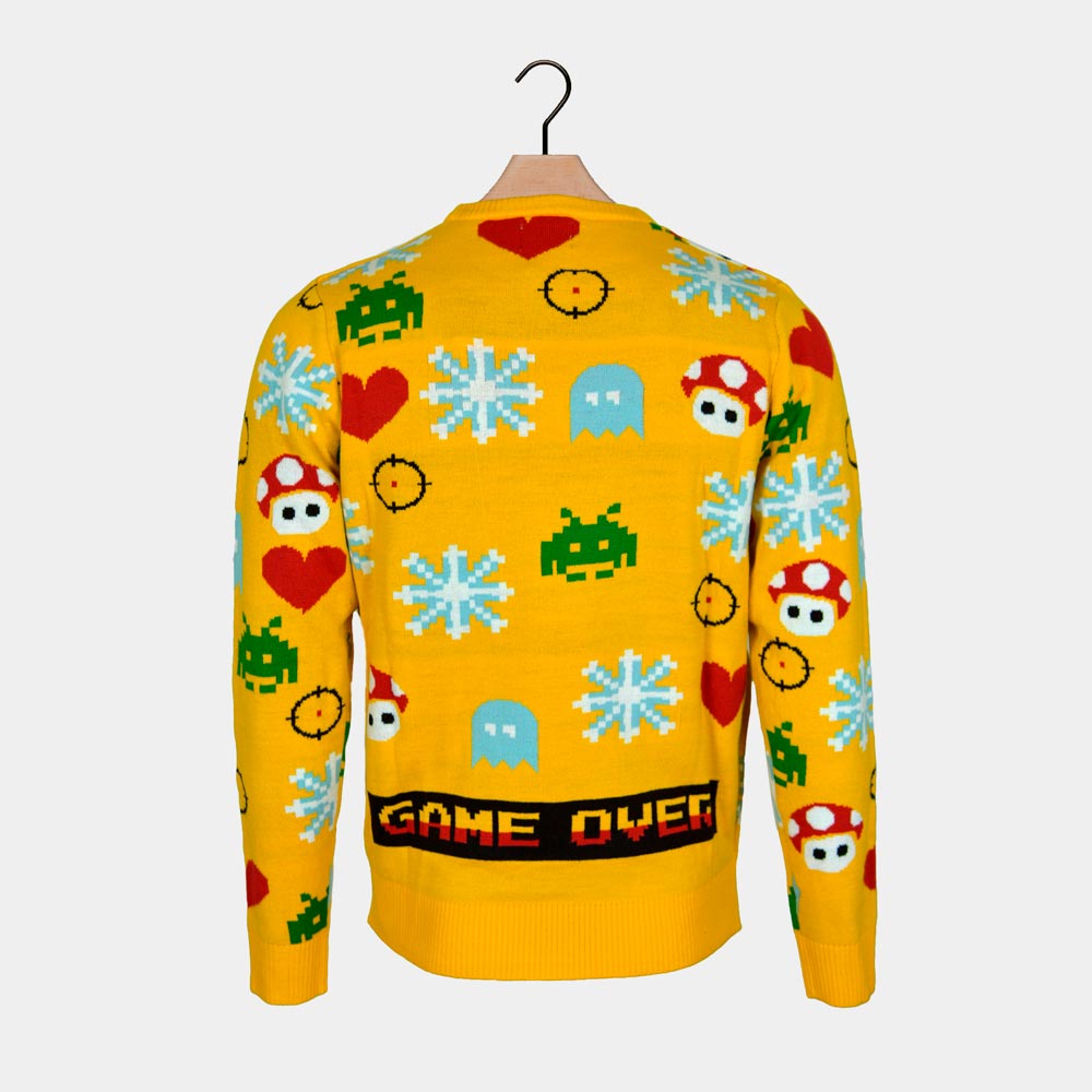 LED light-up Boys and Girls Christmas Jumper Santa Gamer Back