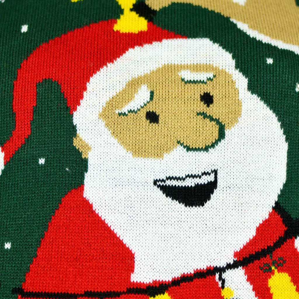 LED light-up Boys and Girls Christmas Santa Claus in a mess Detail