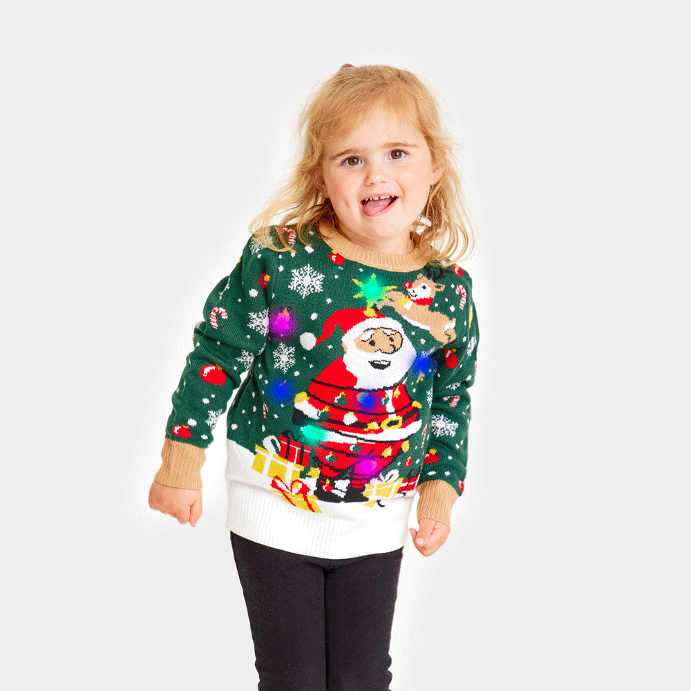 Light up sales christmas jumper kids