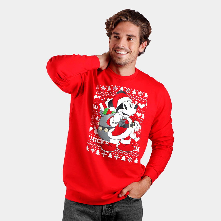 Mens Christmas Sweatshirt Mickey