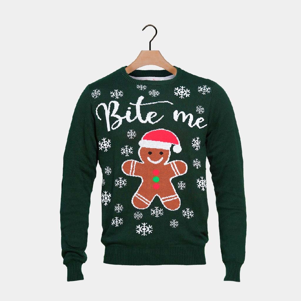 Organic Cotton Boys and Girls Christmas Jumper Jumper Bite Me