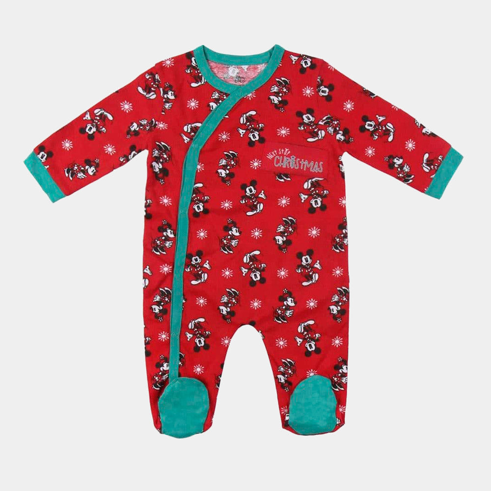 red baby sleepsuit mickey