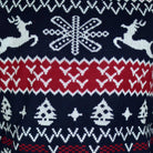 Red and Blue Strips Boys and Girls Christmas Jumper Detail