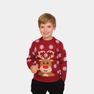 Red Boys Christmas Jumper with Rudolph the Reindeer