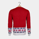 Red Christmas Jumper with Skating Reindeer Back