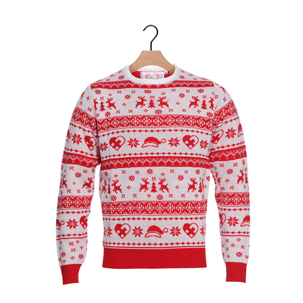 Red and White Strips Christmas Jumper