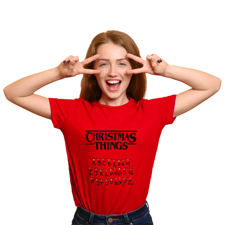 Red  Womens Christmas Things T-Shirt