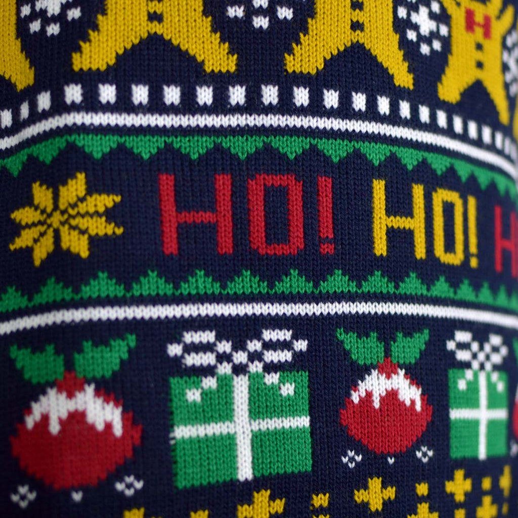 Santa Ho Ho Ho! Christmas Jumper Detail