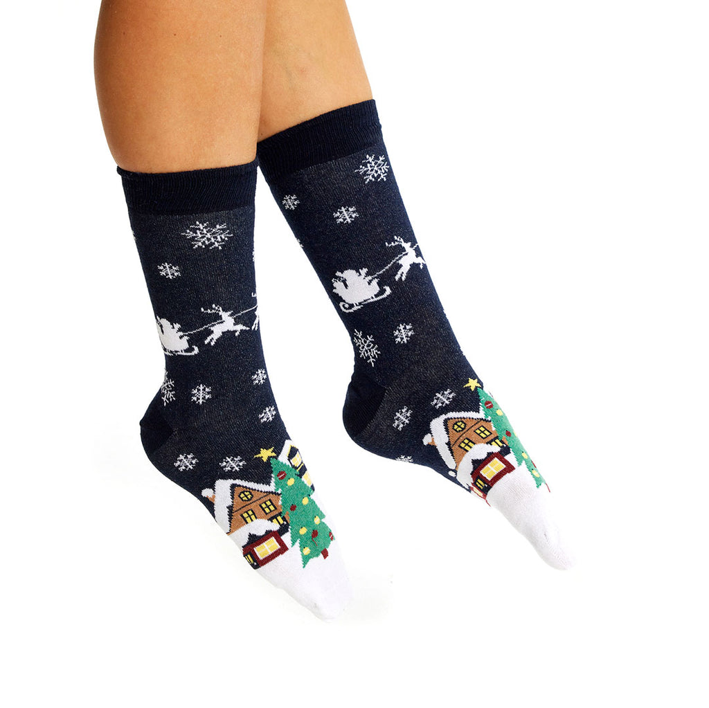 Unisex Christmas Socks Alaska Womens and Mens